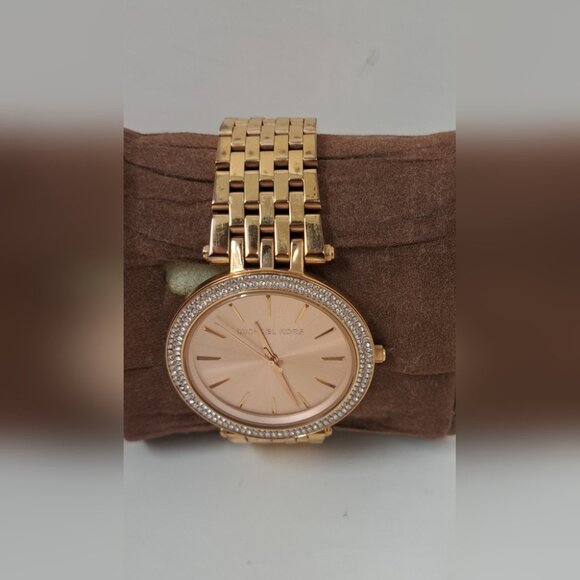 Michael Kors Darci Three-Hand Rose Gold-Tone Women's Watch MK3192 Quartz 7 Inch - Picture 9 of 16